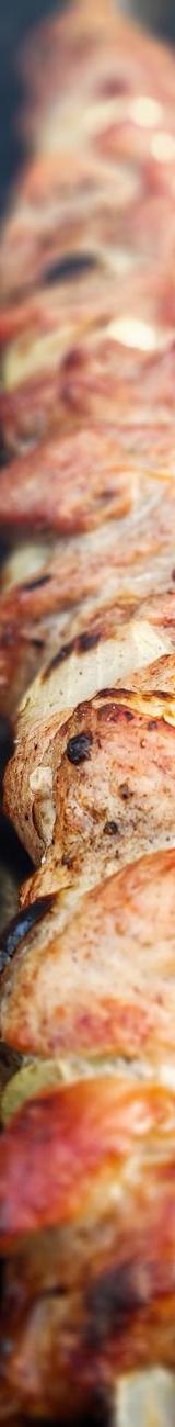 Charred Lamb Kebab with Garlic & Lemon