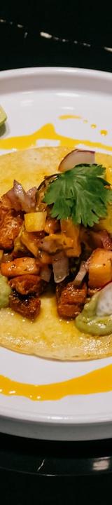 Charred Marlin Tacos with Lime Crema