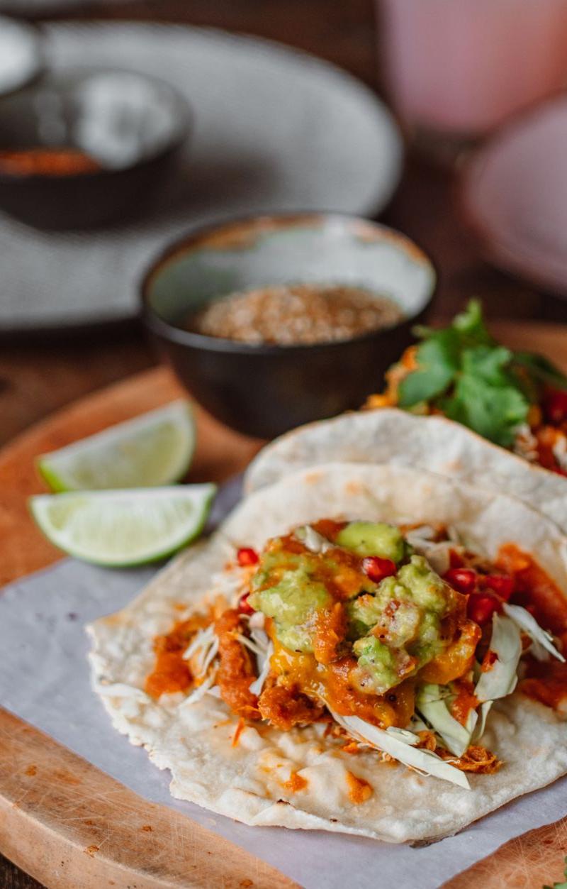 Charred Marlin Tacos with Chili-Lime Crema