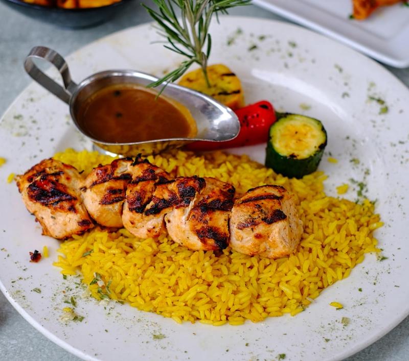 Charred Middle Eastern Chicken Skewers
