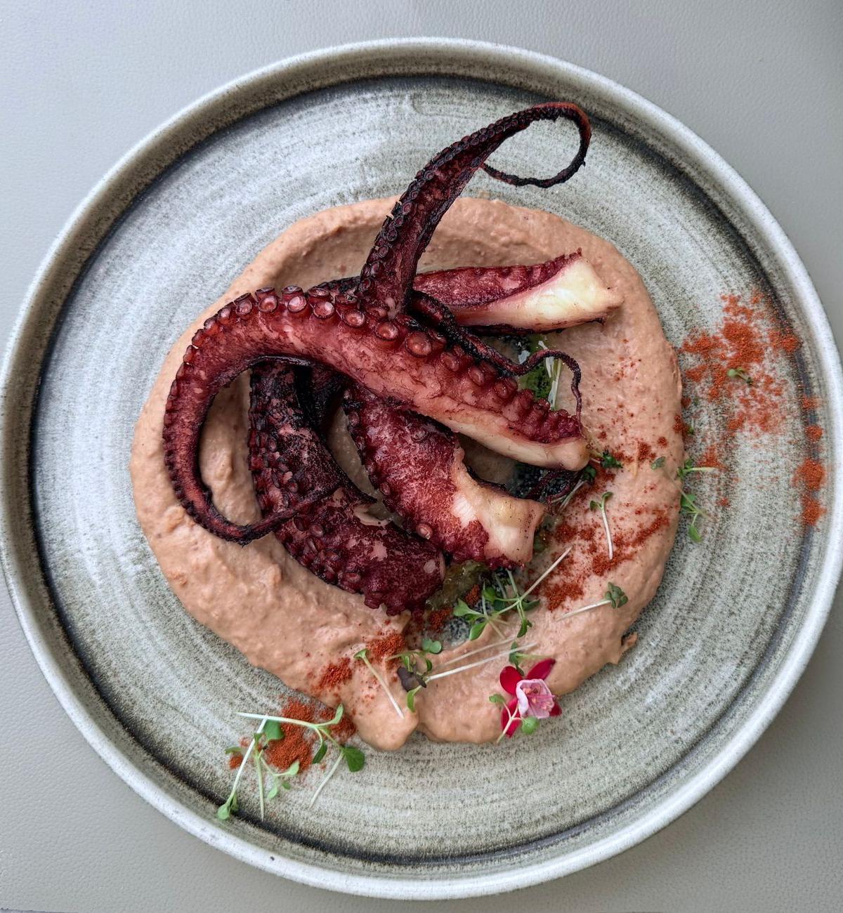 Charred Octopus with Bean Puree