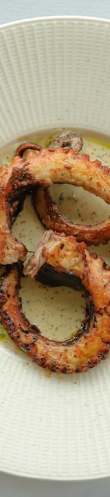 Charred Octopus with Fava & Lemon Oil