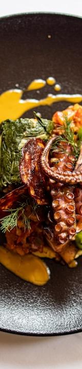 Charred Octopus with Lemon & Fava