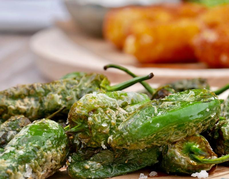 Charred Padron Peppers with Fleur de Sel