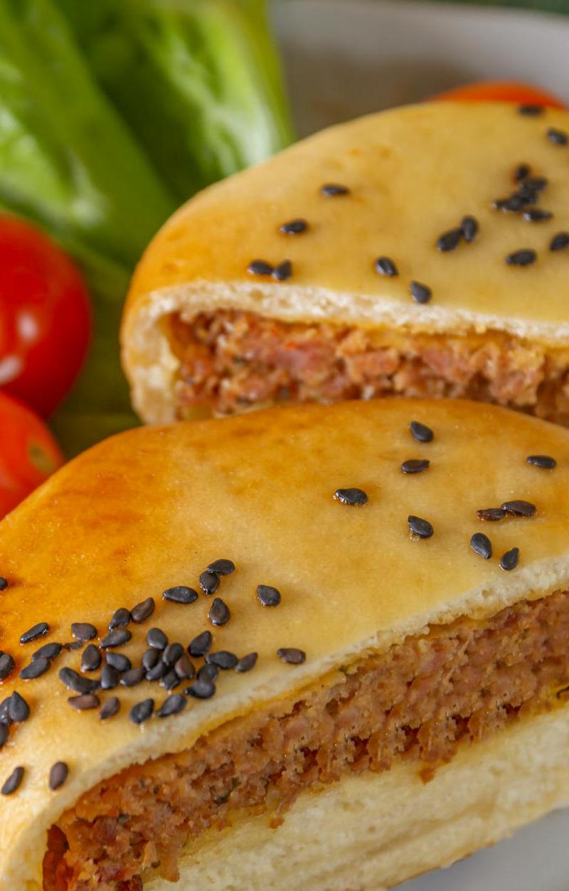 Charred Pork Pepper Buns with Sesame