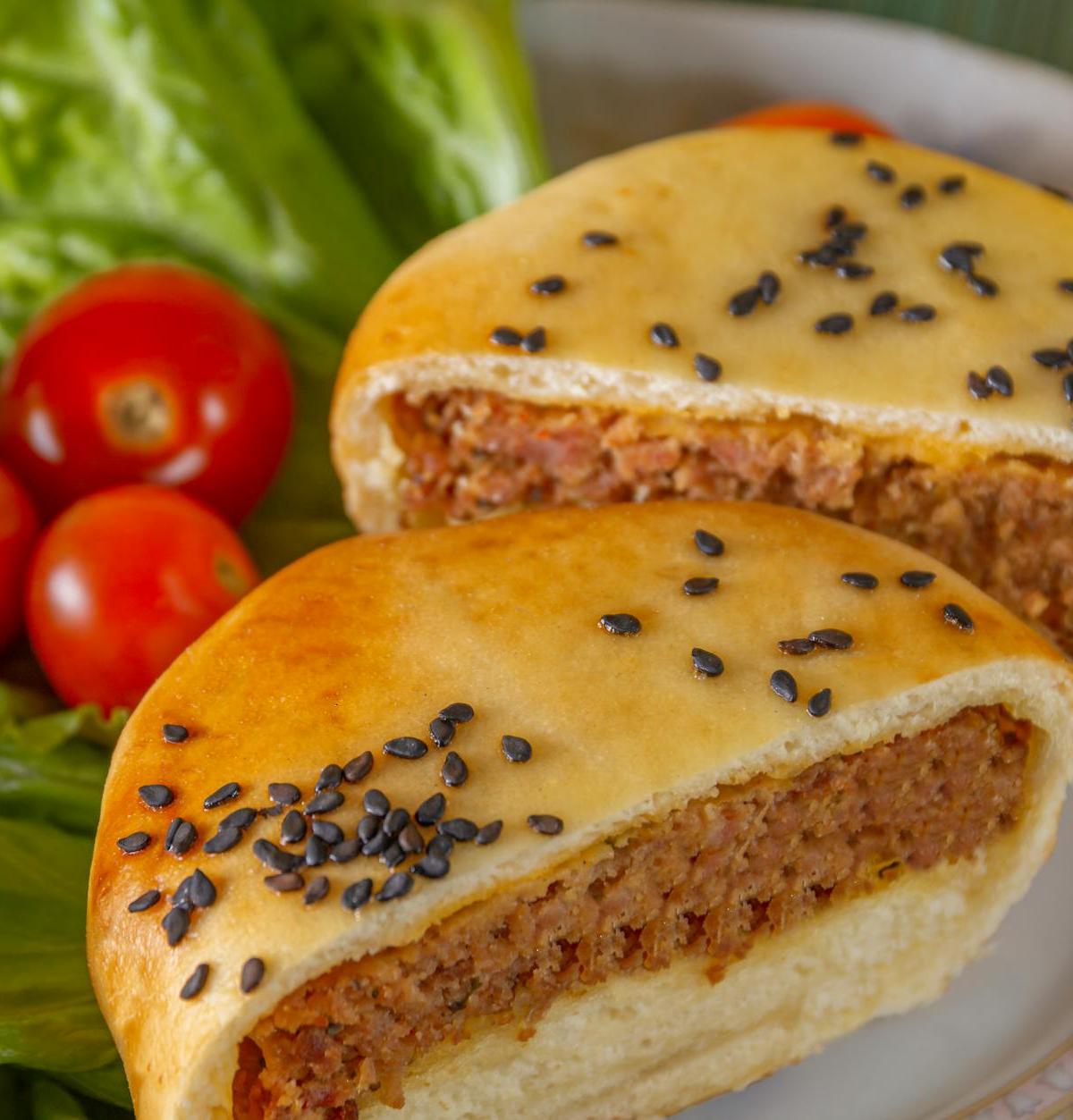 Charred Pork Pepper Buns with Sesame