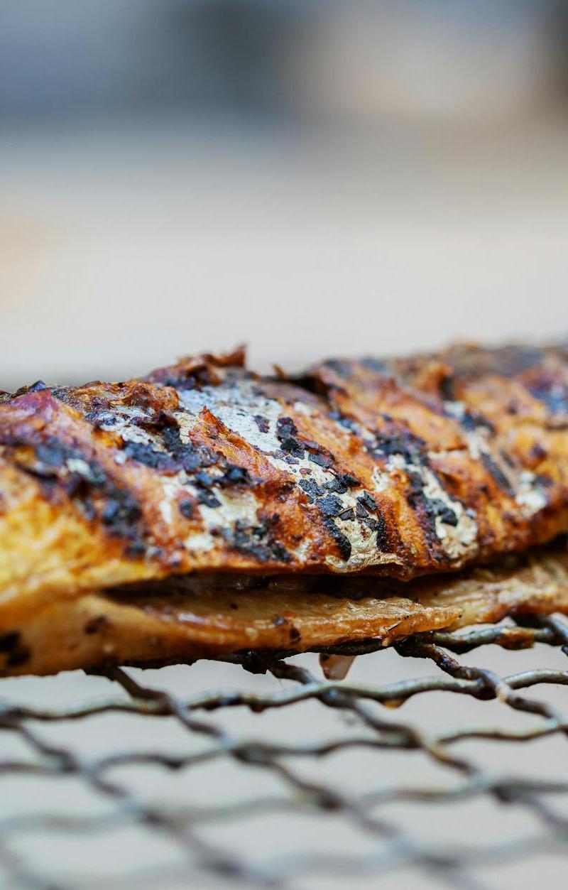 Charred Snoek With Lemon & Garlic Oil
