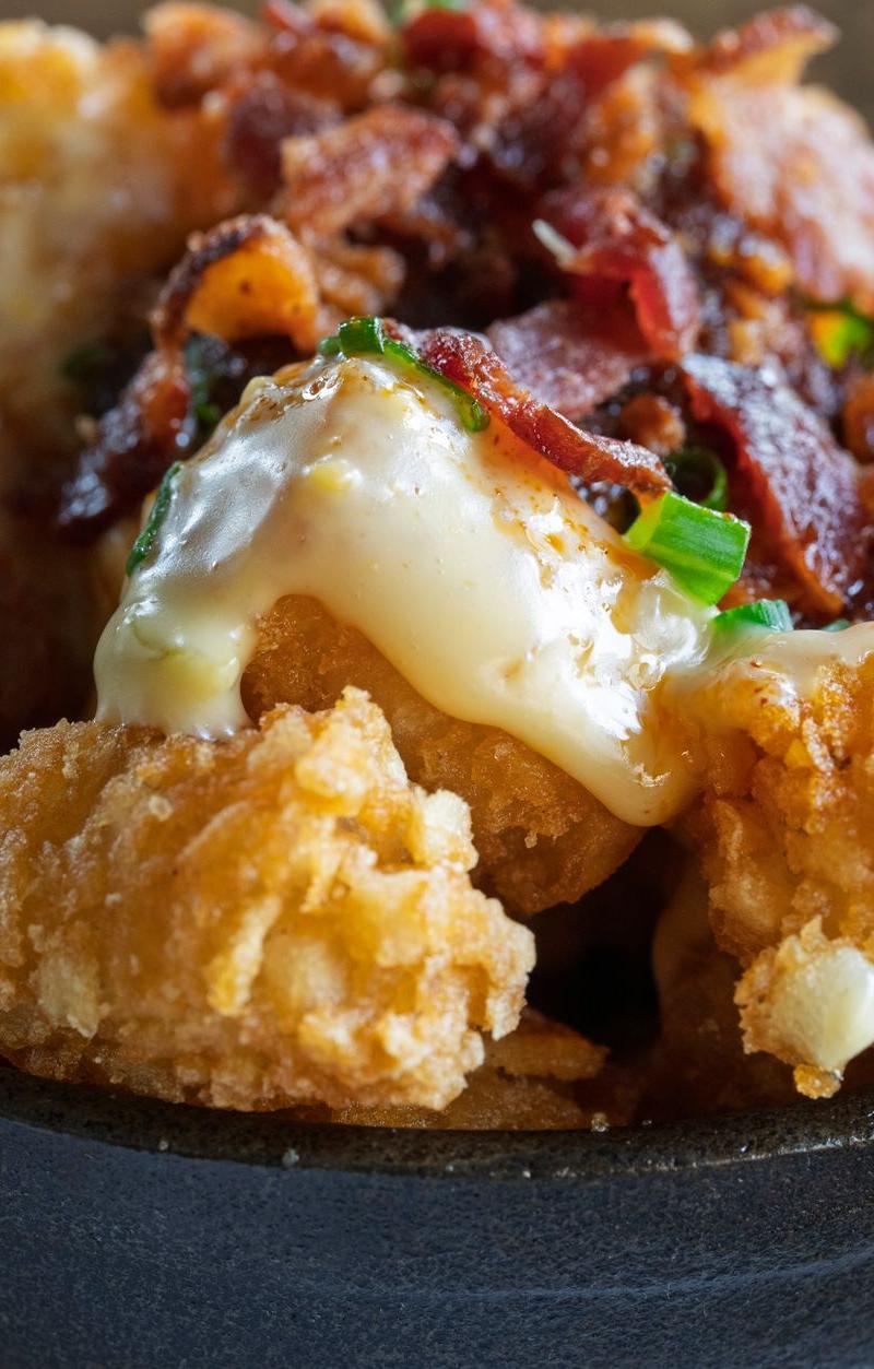 Cheesy Bacon Tater Tot Stack