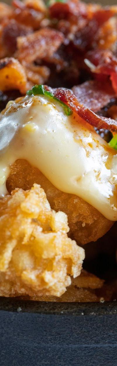 Cheesy Bacon Tater Tot Stack