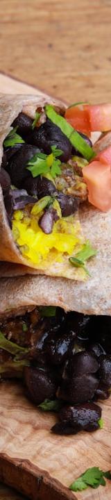 Cheesy Bean & Veggie Tortilla Roll-Ups