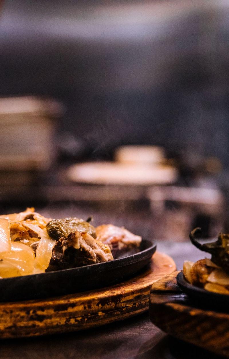 Cheesy Beef Alambre Skillet
