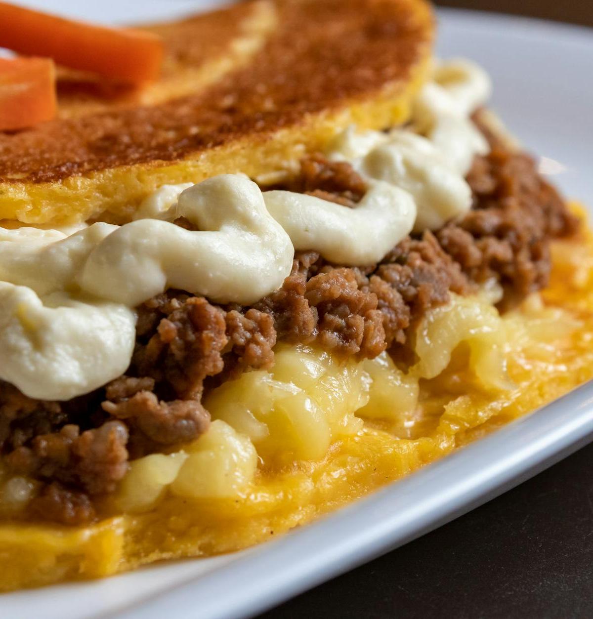 Cheesy Corn Cachapas