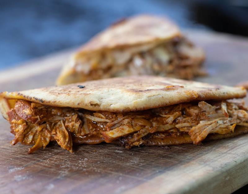 Cheesy Pulled Pork Arepas