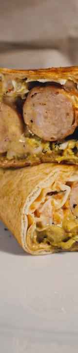 Cheesy Sausage Wrap with Jalapeño