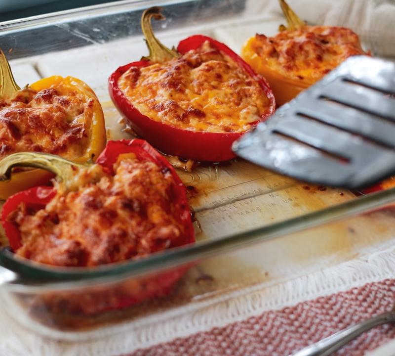 Cheesy Stuffed Mini Peppers