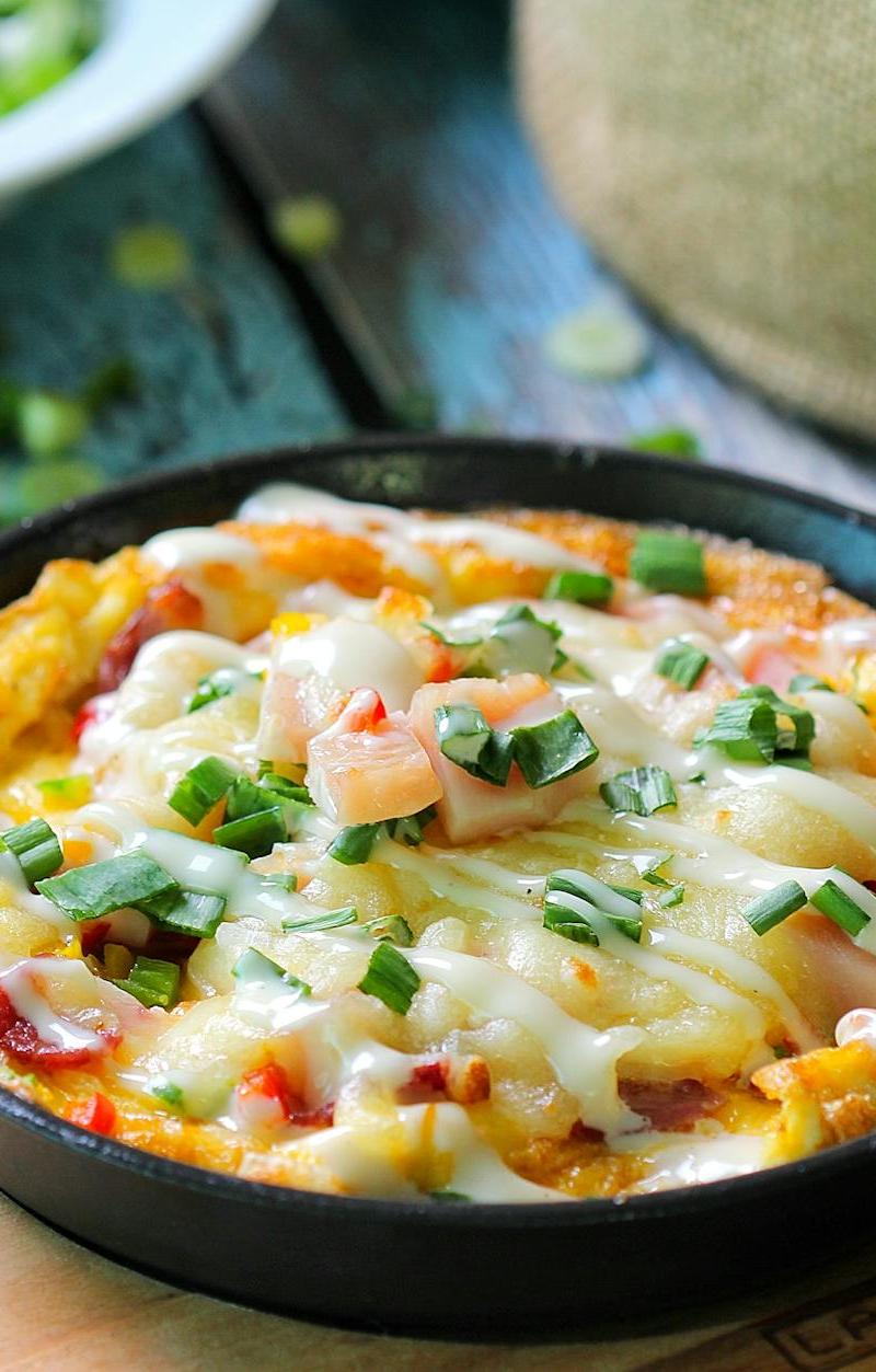 15-Min Cheesy Veggie Frittata