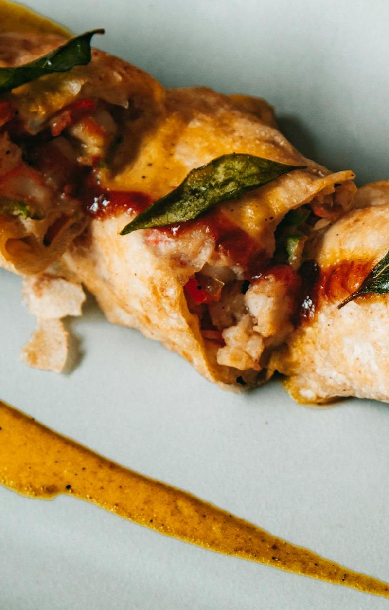 15-Minute Chicken Curry Roti Wrap