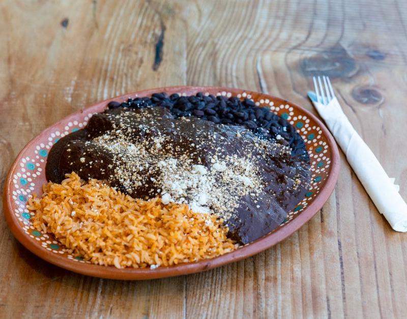 20-Minute Chicken Enchiladas with Mole