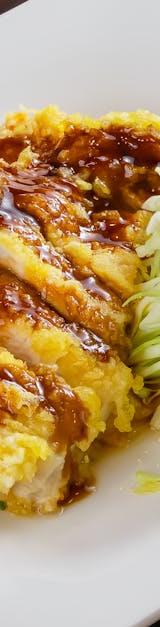 Chicken Katsu with Cabbage and Savory Sauce