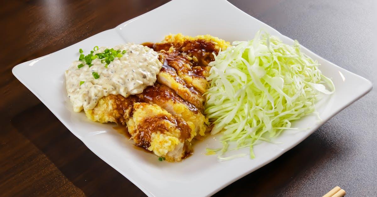 Chicken Katsu with Cabbage and Savory Sauce