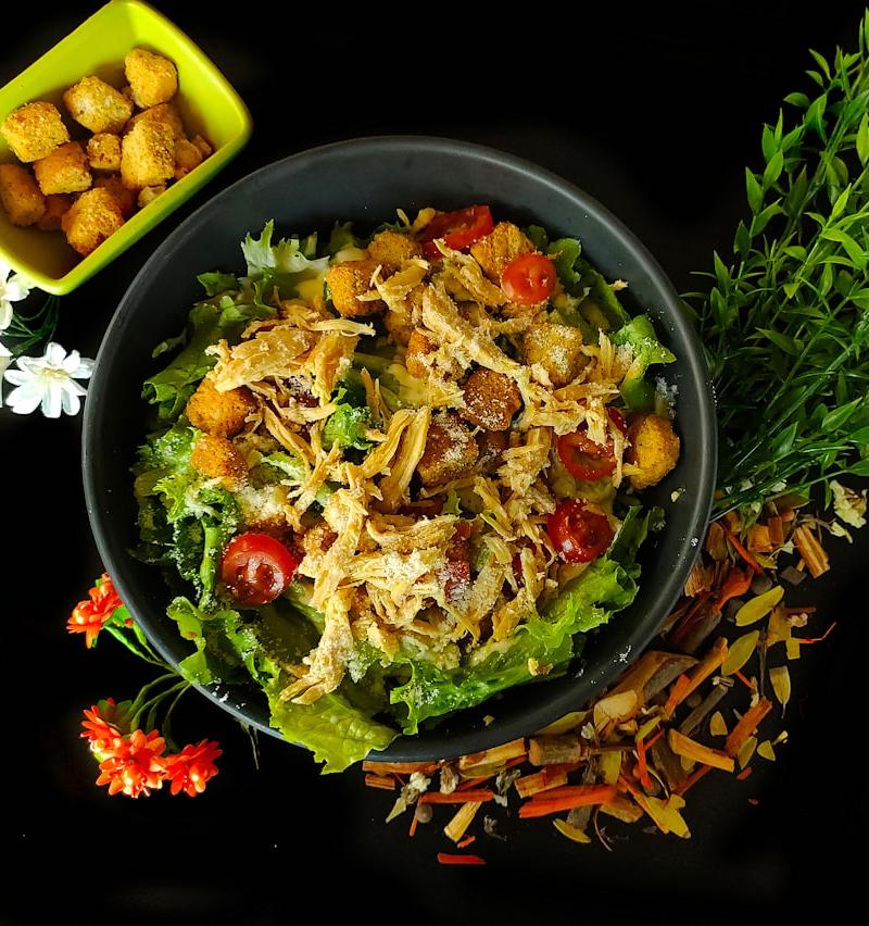Chicken Shawarma Crispy Rice Salad