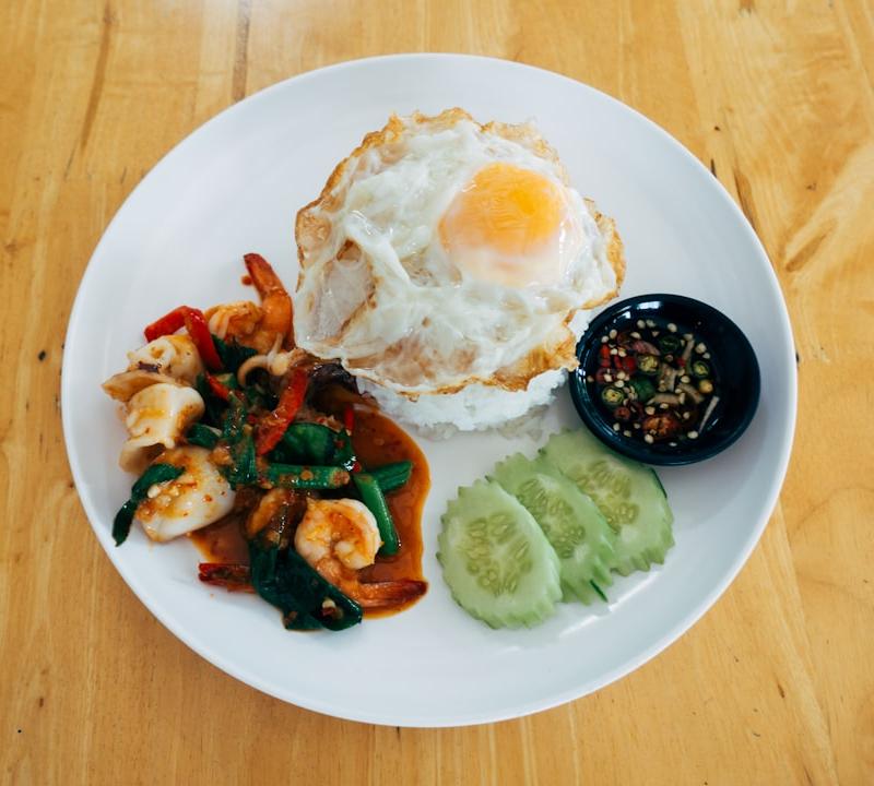 Chili Crisp Fried Rice with Crispy Eggs