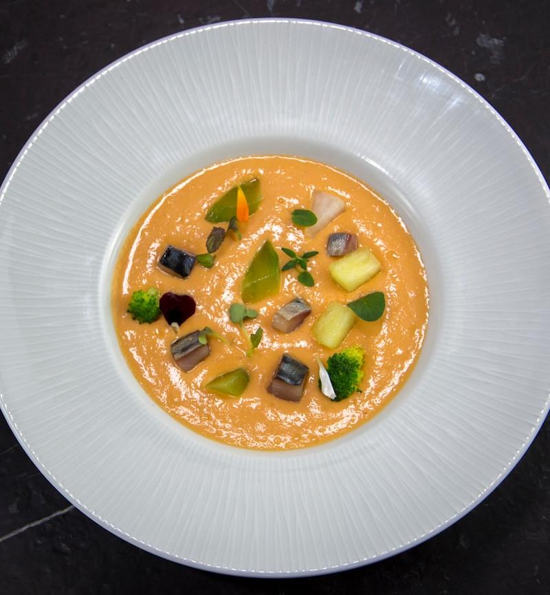 Chilled Gazpacho with Jamón & Melon