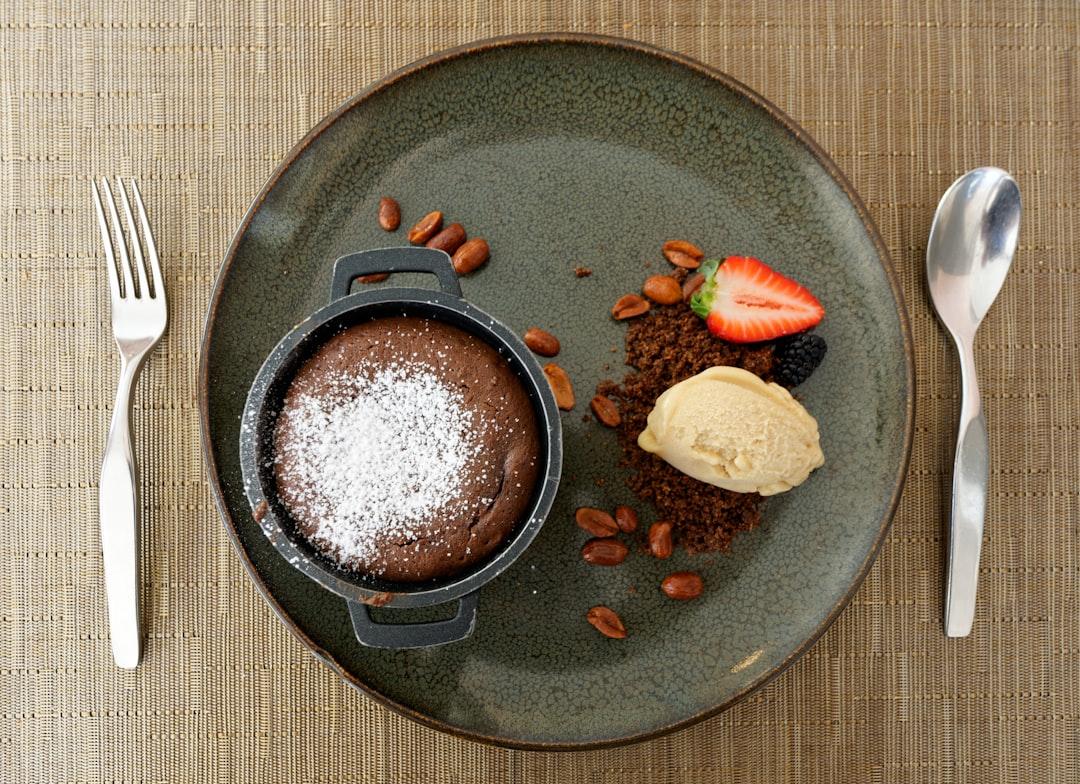 Chocolate Lava Cake with Berries & Ice Cream