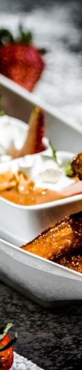 Cinnamon Churro Bites with Chocolate & Caramel