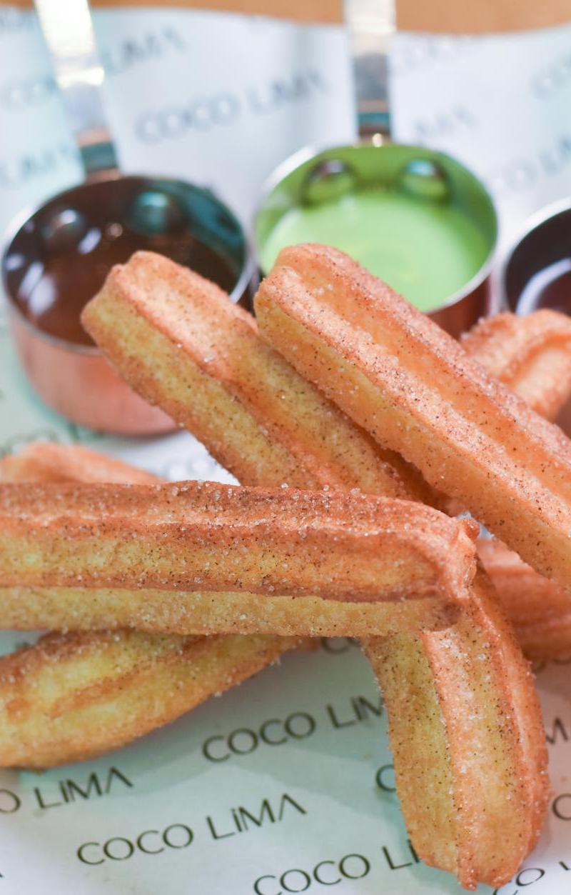 15-Min Cinnamon Churro Bites with Two Dips