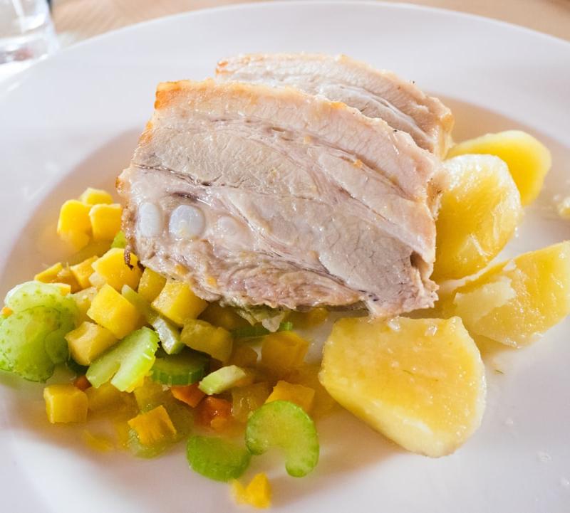 Classic British Roast Pork Dinner