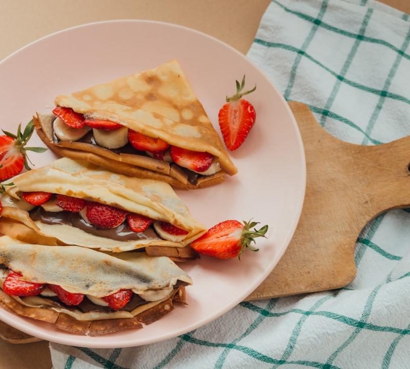 Classic French Crêpes with Nutella & Berries