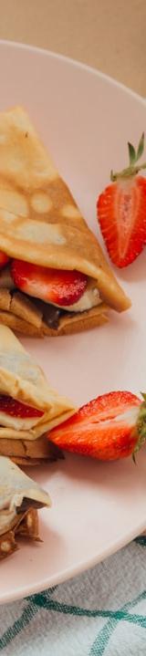 Classic French Crêpes with Nutella & Berries