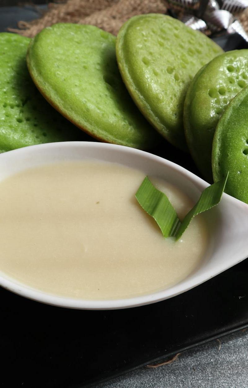 Coconut Serabi with Gula Melaka