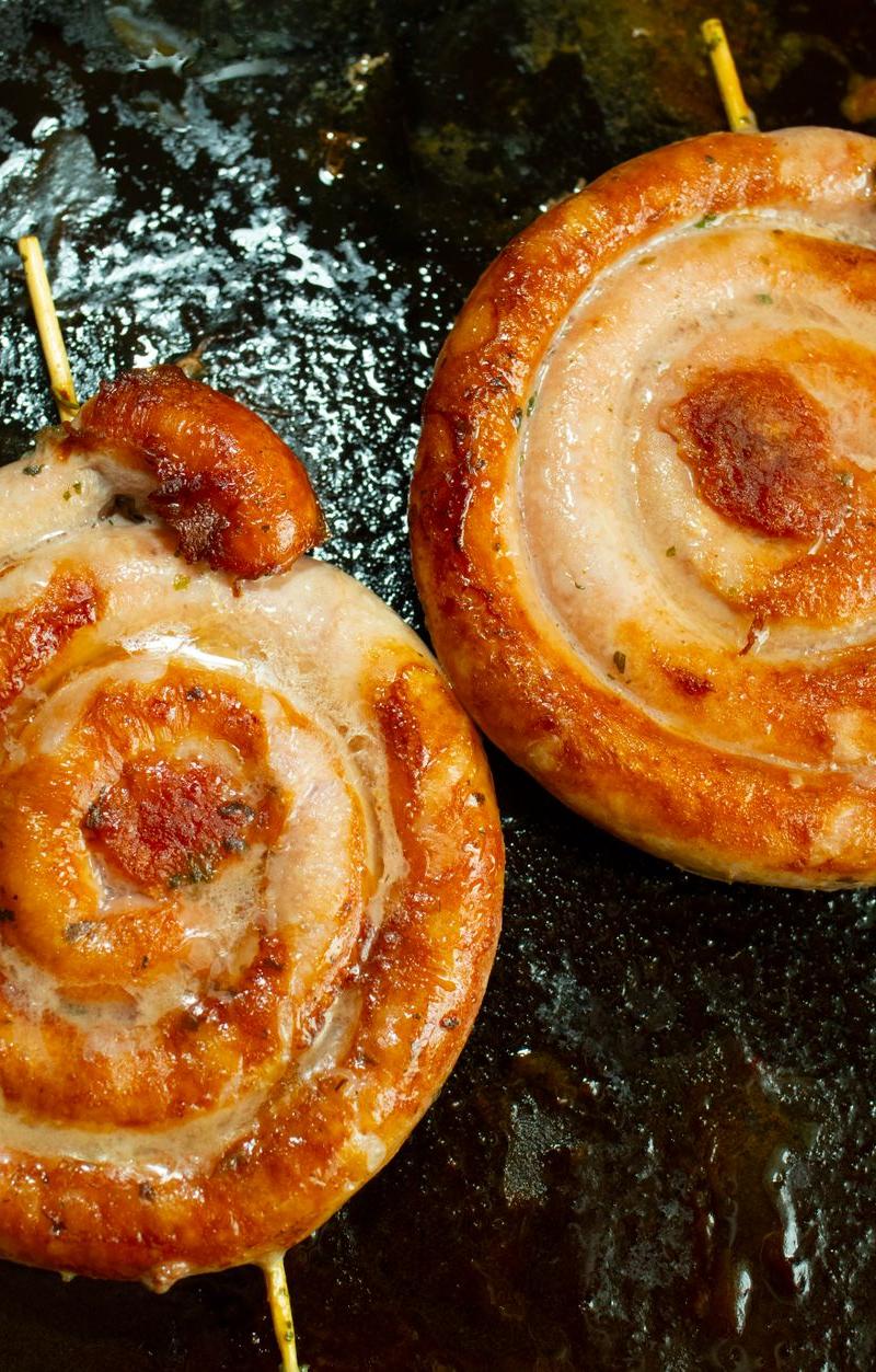 Coiled Cumberland Sausage with Onion Gravy