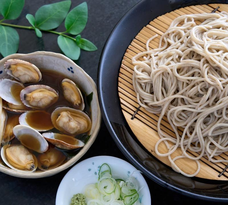 Cold Buckwheat Noodles with Clam Broth