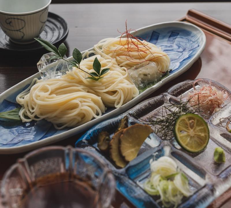 Cold Somen with Dashi Dipping Sauce