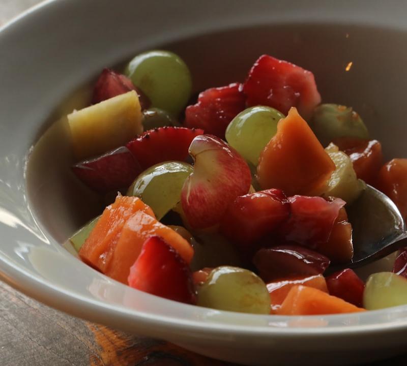 Colorful Fruit Salad with Lime & Mint