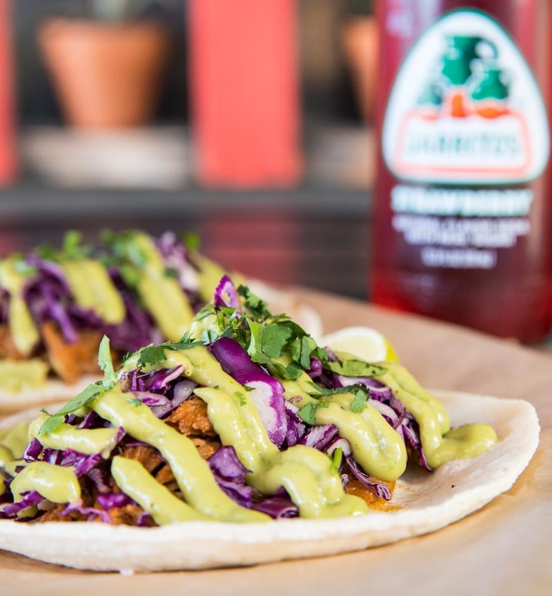Costilla Tacos with Lime Crema