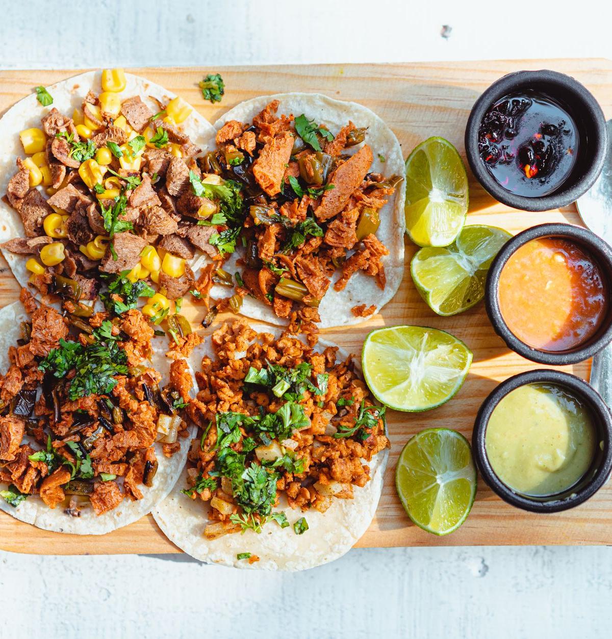 Costilla Tacos with Quick Salsa Verde