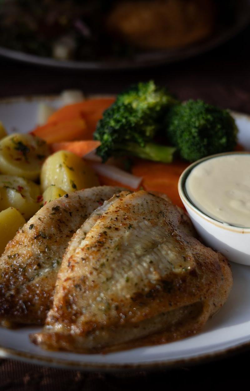 Creamy Chicken Suprême with Roasted Vegetables