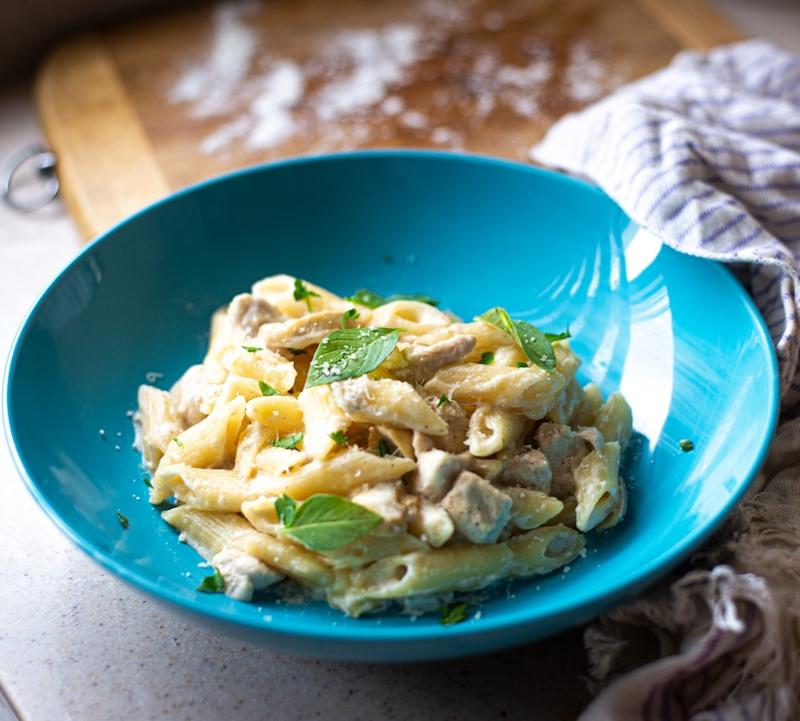 Creamy Mushroom Penne with Sausage
