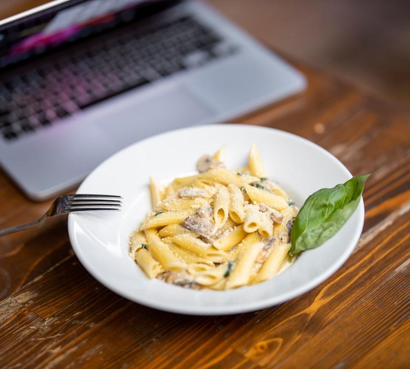 Creamy Penne Boscaiola with Sausage & Mushrooms