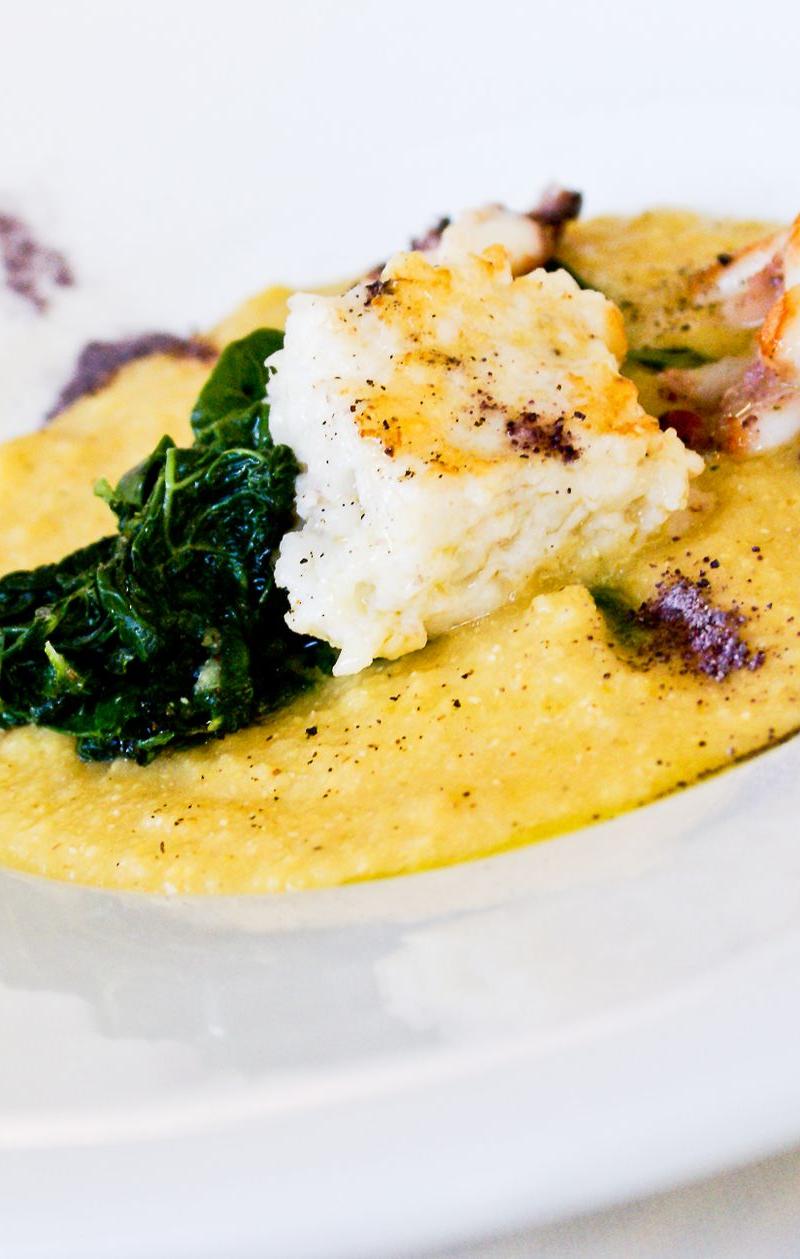 Creamy Polenta Taragna with Butter & Cheese