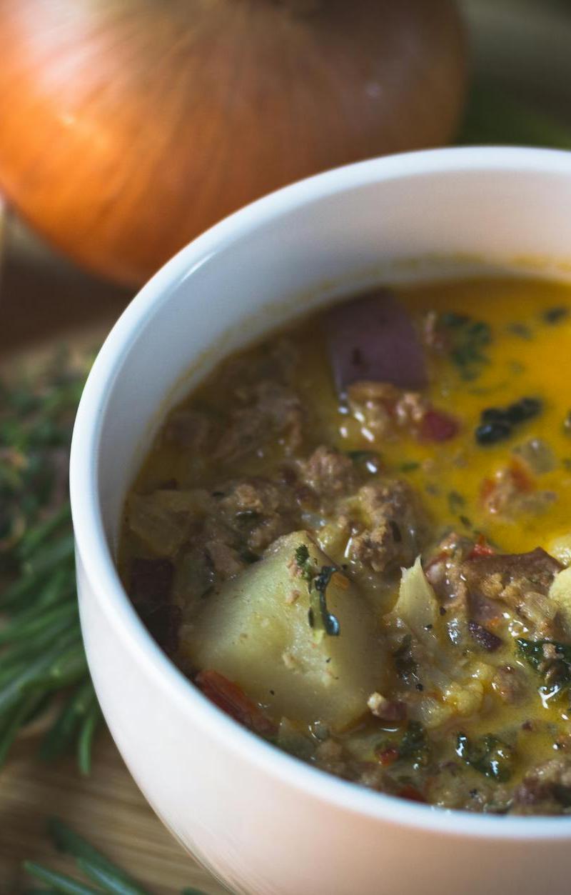 Creamy Pork & Kale Soup