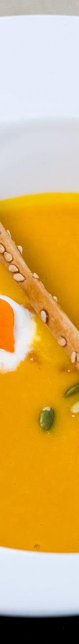 Creamy Pumpkin Soup with Crispy Breadstick