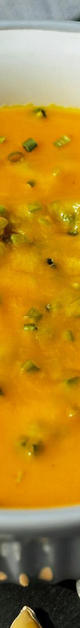 Creamy Pumpkin Soup with Crispy Seeds