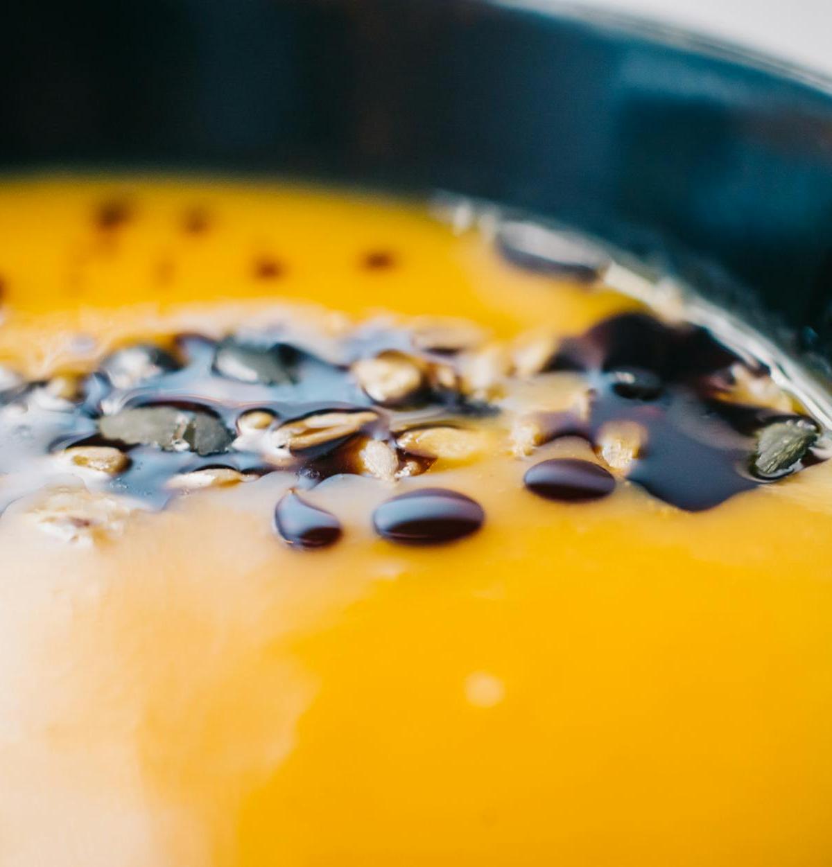Creamy Pumpkin Soup with Sage Oil
