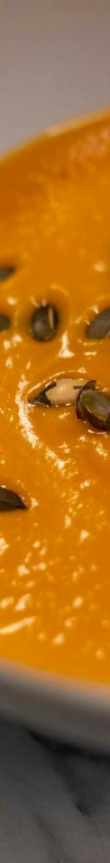 Creamy Pumpkin Soup with Sage & Crispy Sage Oil
