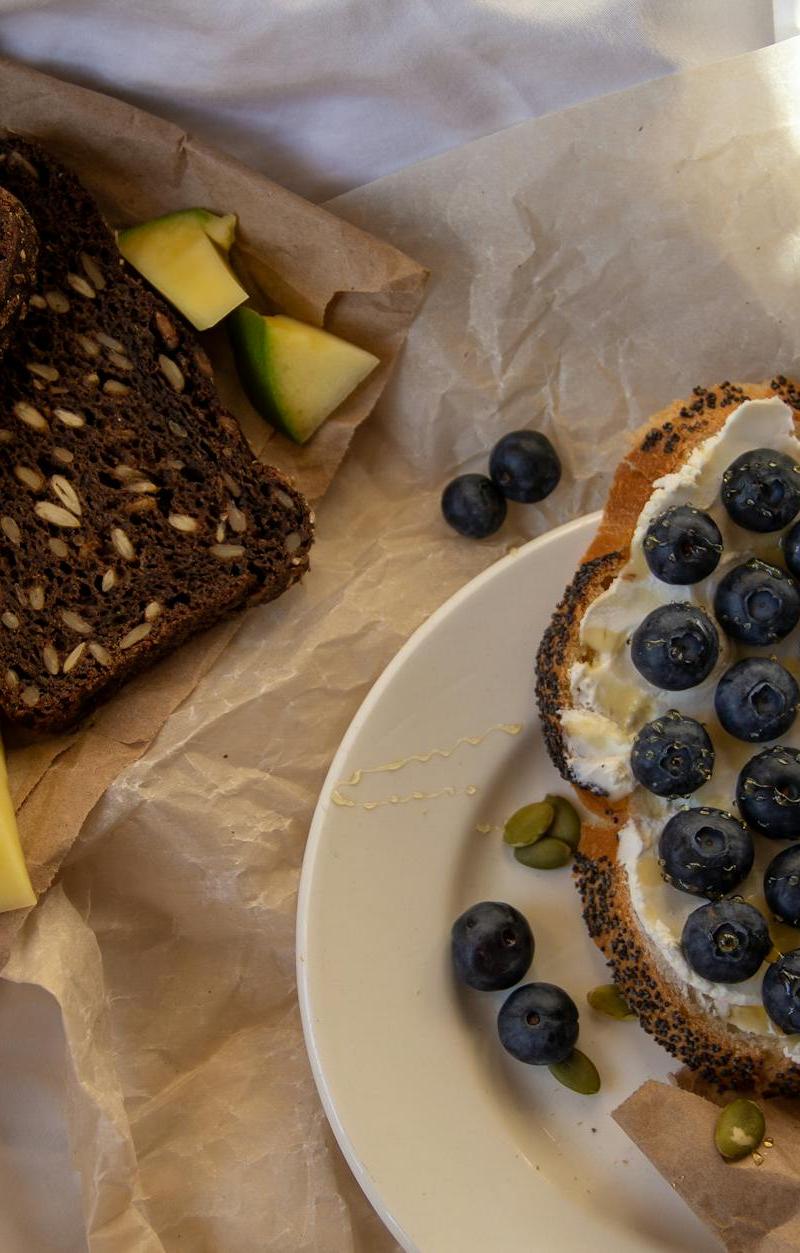 Creamy Rye Toast with Blueberries & Seeds